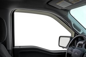 Ford F-250 Super Duty Side Window Deflectors - Rough Country - In Channel Rain Guard - '17-'24